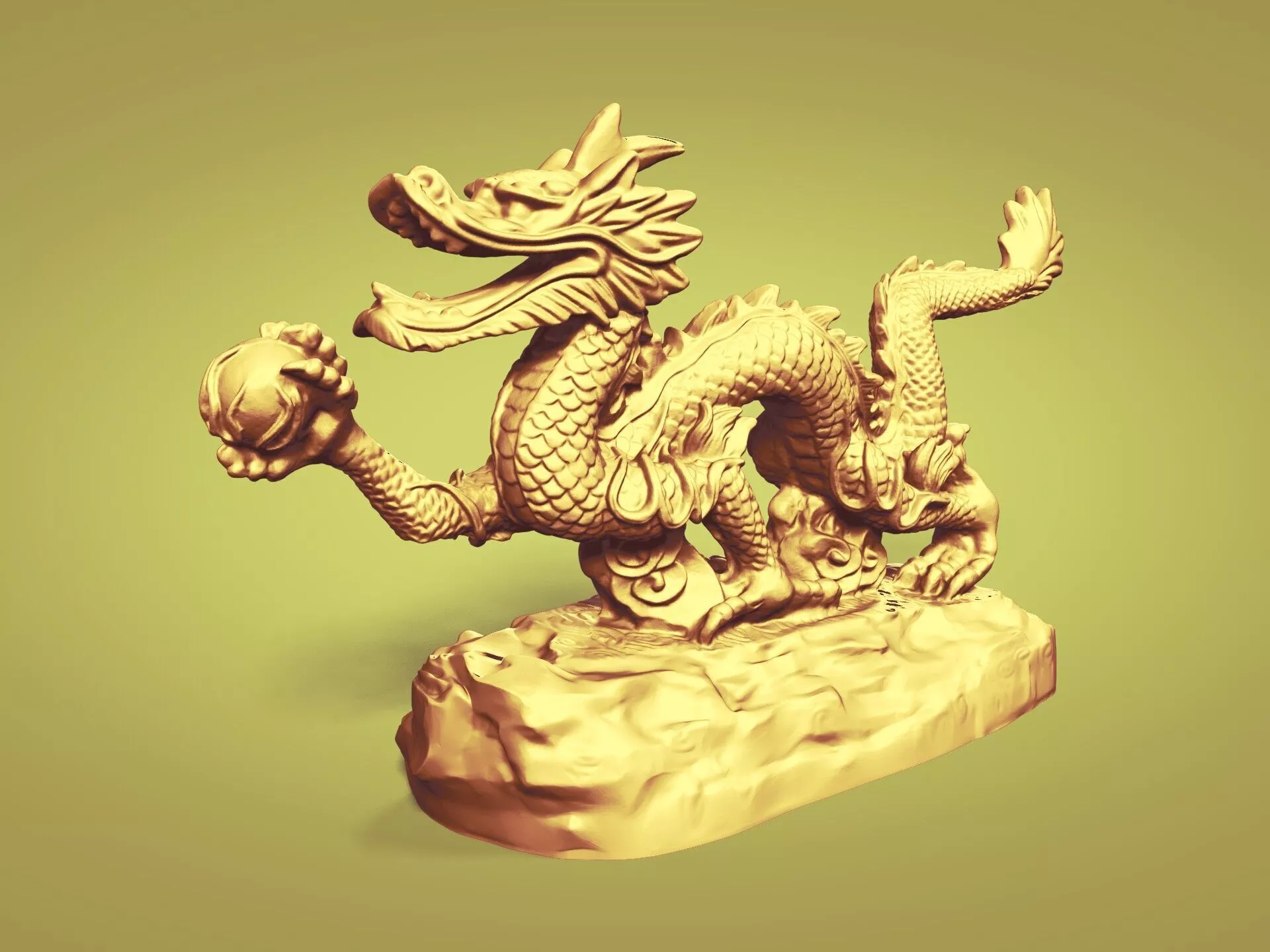 Chinese Dragon - Loong - Long - 3D Print Ready 3D print model