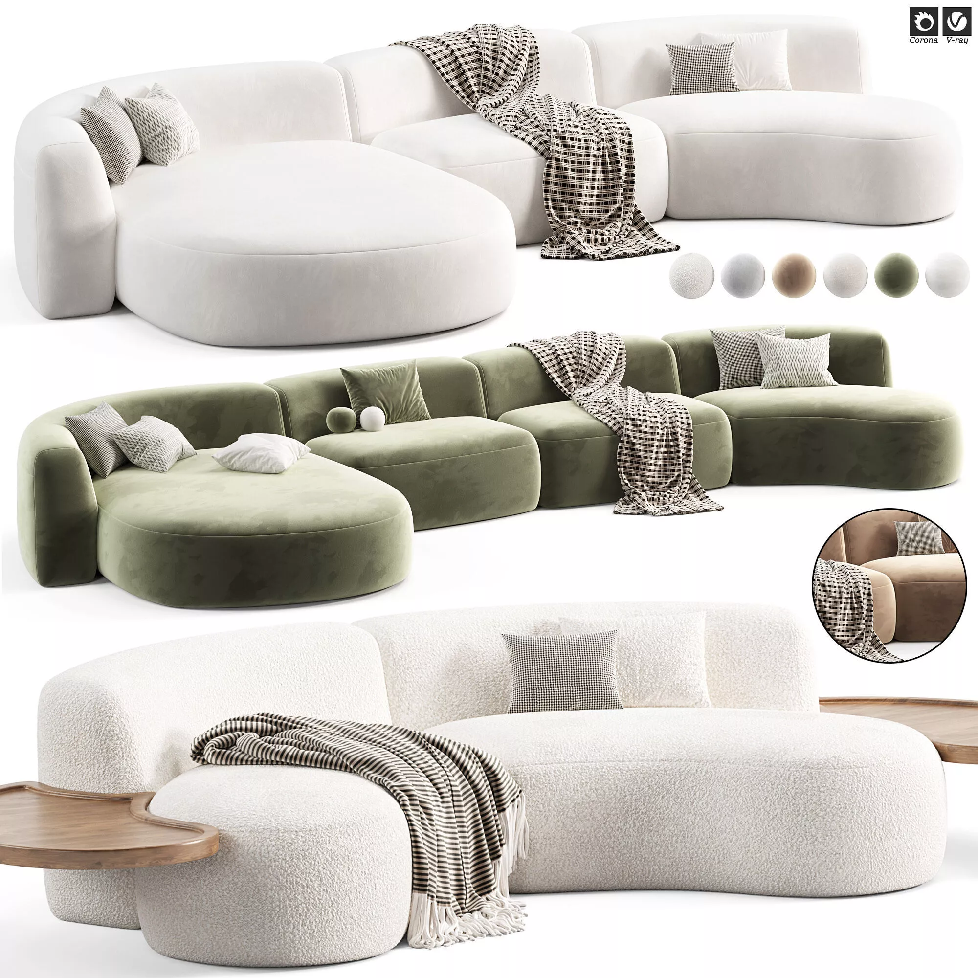 Oze Modular Sofa by Kookudesign 3D model