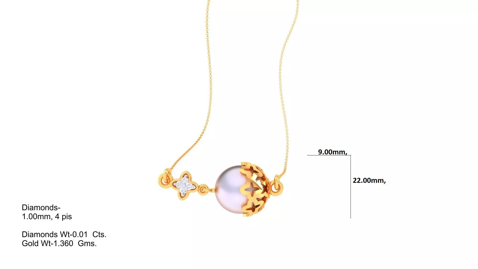 Radiant Diamond Tanmaniya Necklace 3D print model