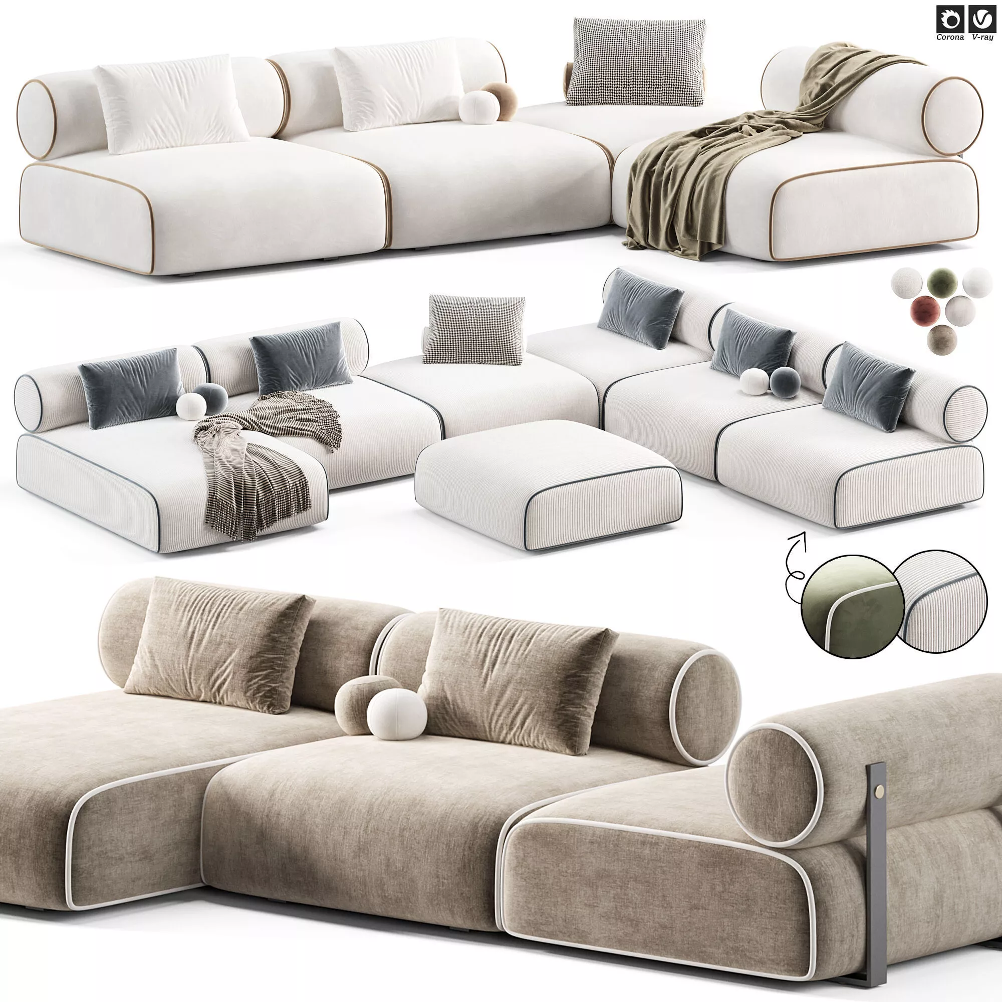 Domkapa Shinto Modular Sofa 3D model