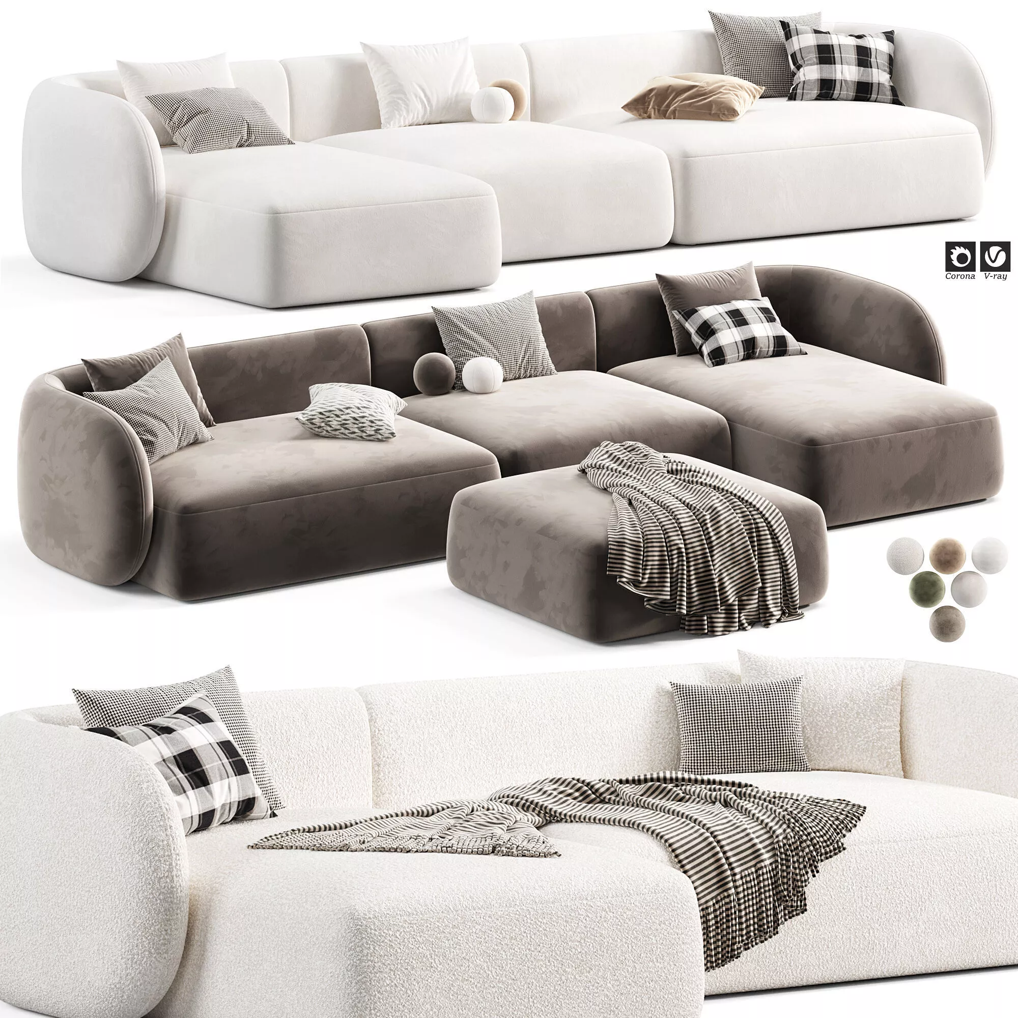 Martina Modular sofa by Kavehome 3D model