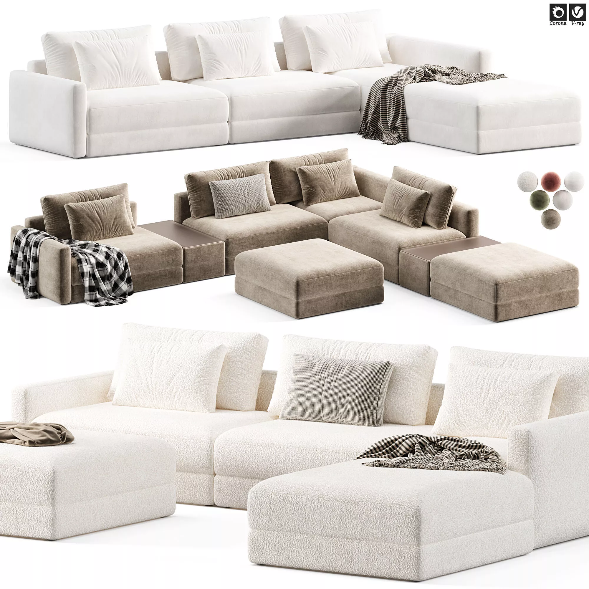 Edward Modular Sofa by Domkapa 3D model