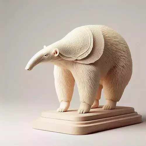 4059 Totem Style Anteater  Full Body  3D Model  art   STL