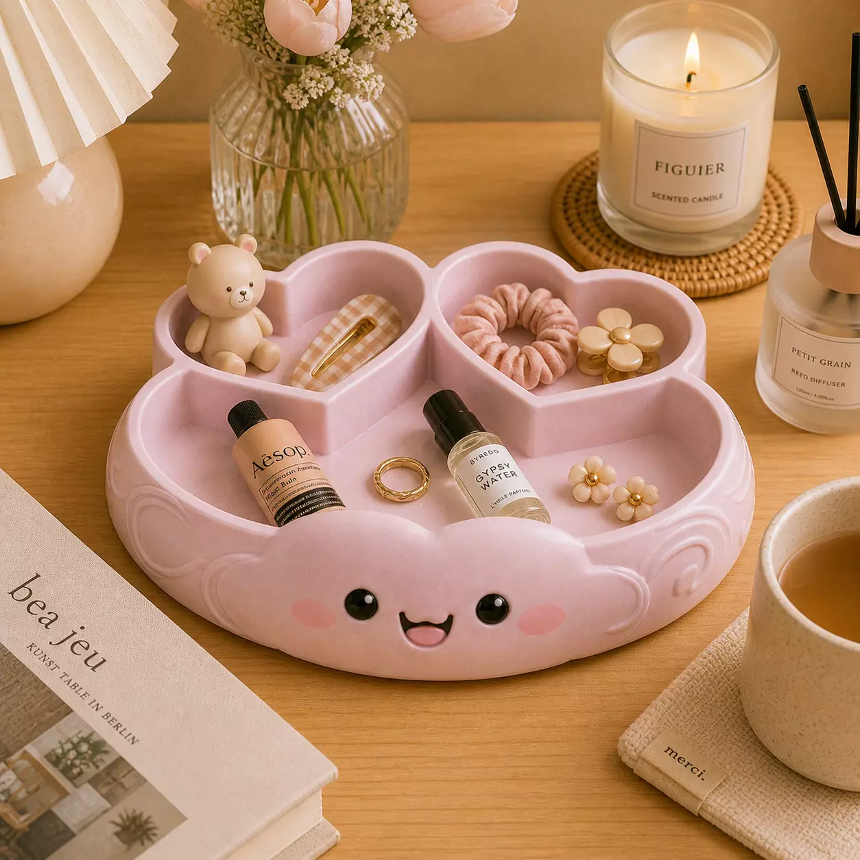 Cute Cloud Jewelry Organizer Tray 3D Model stl 3D print model