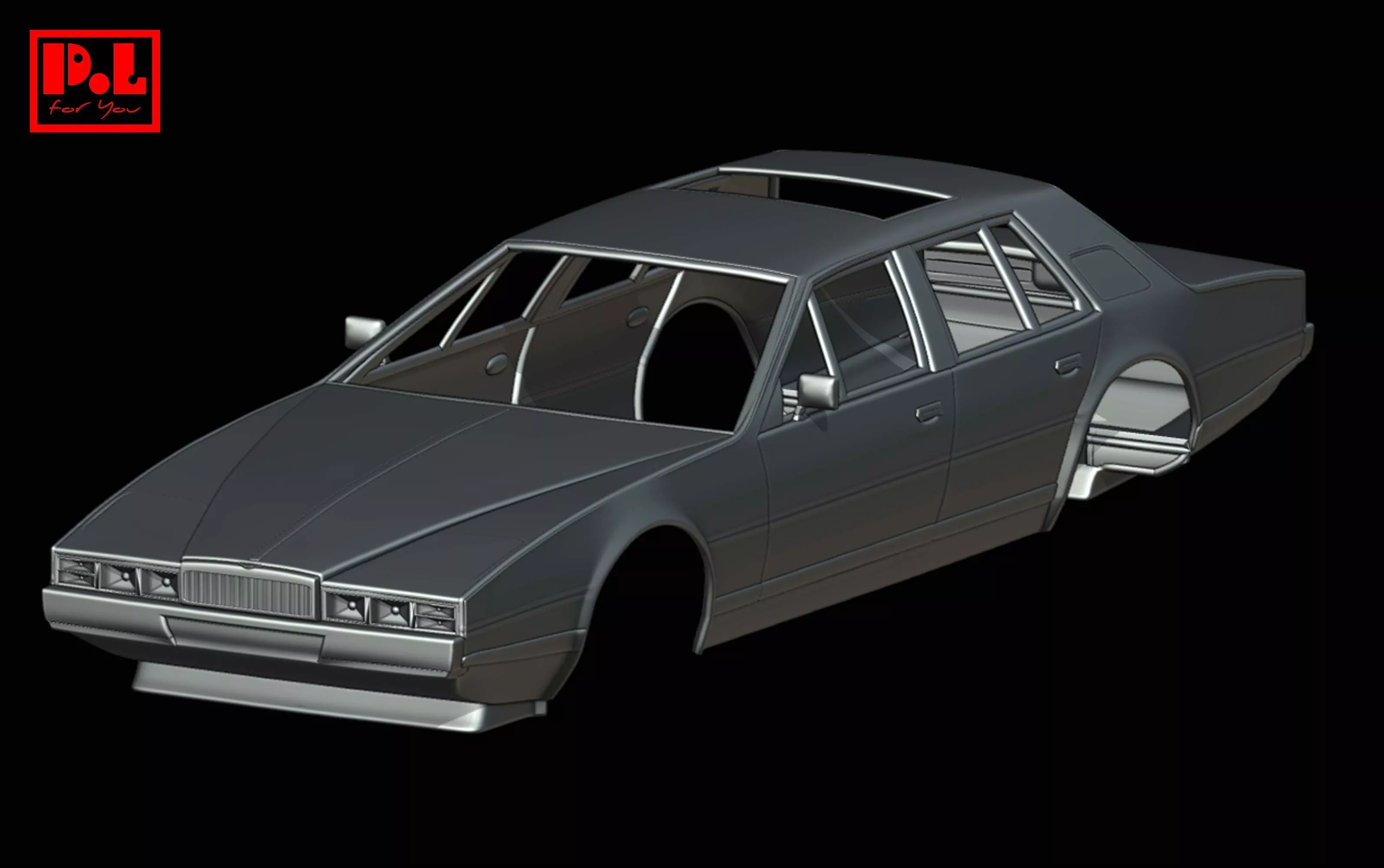 Aston Martin Lagonda Series 2 1976-1985 - Car Body Shell 3D print model