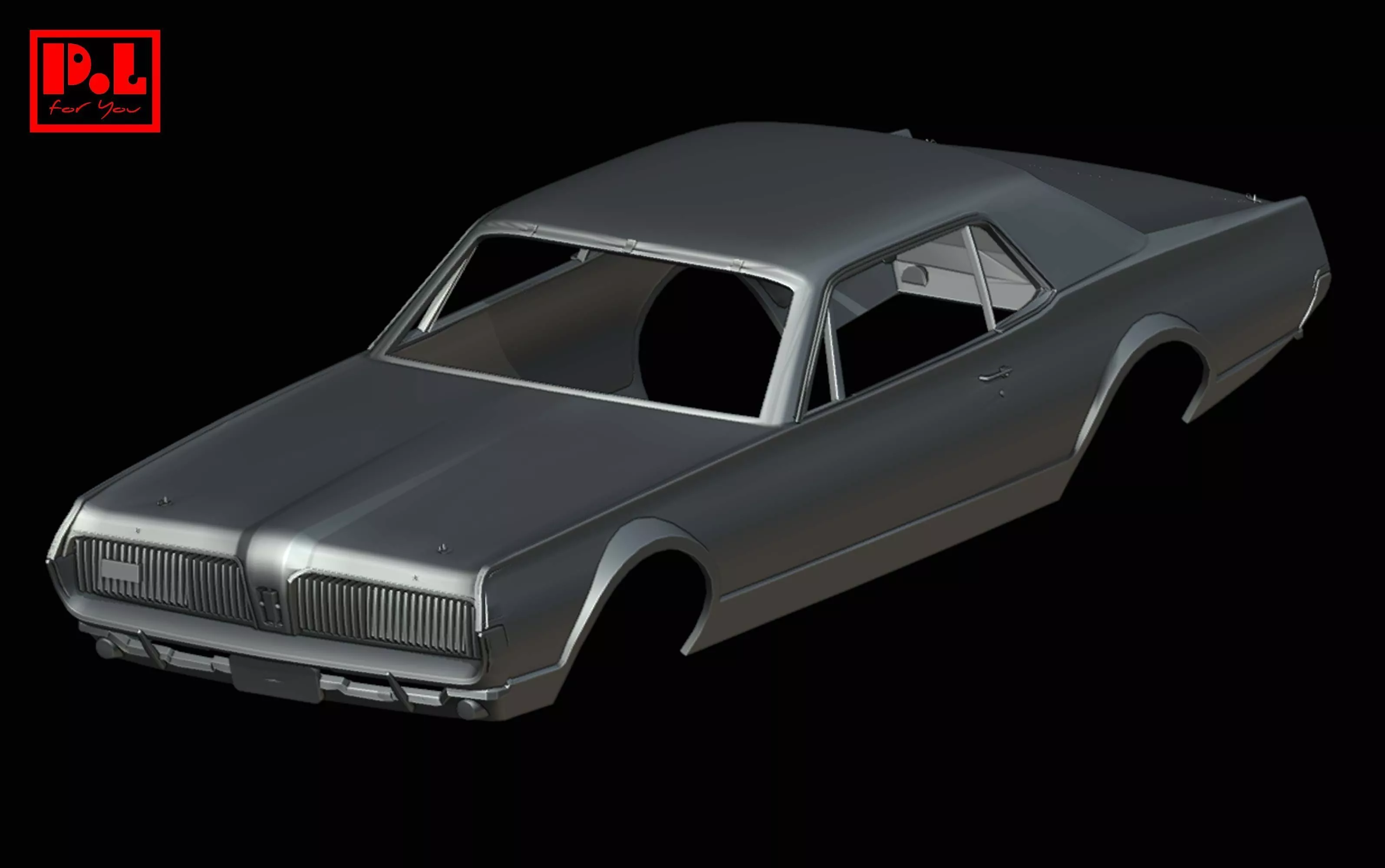 Mercury Cougar 1st Gen 1967 - Car Body Shell 3D print model