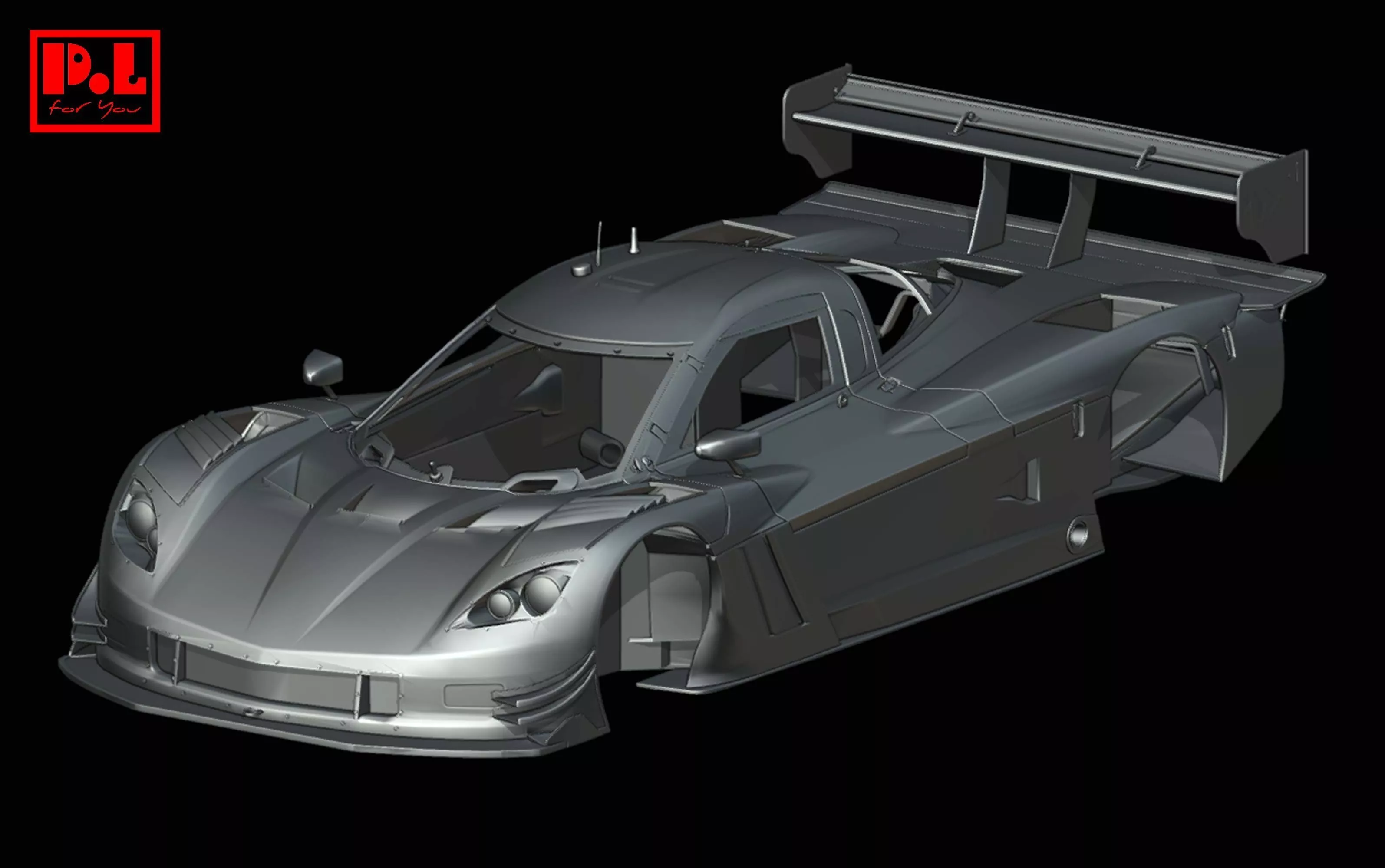 Chevrolet Corvette Daytona Prototype 2012-2016 - Car Body Shell 3D print model