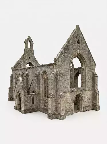 Realistic Gothic Abbey Ruins