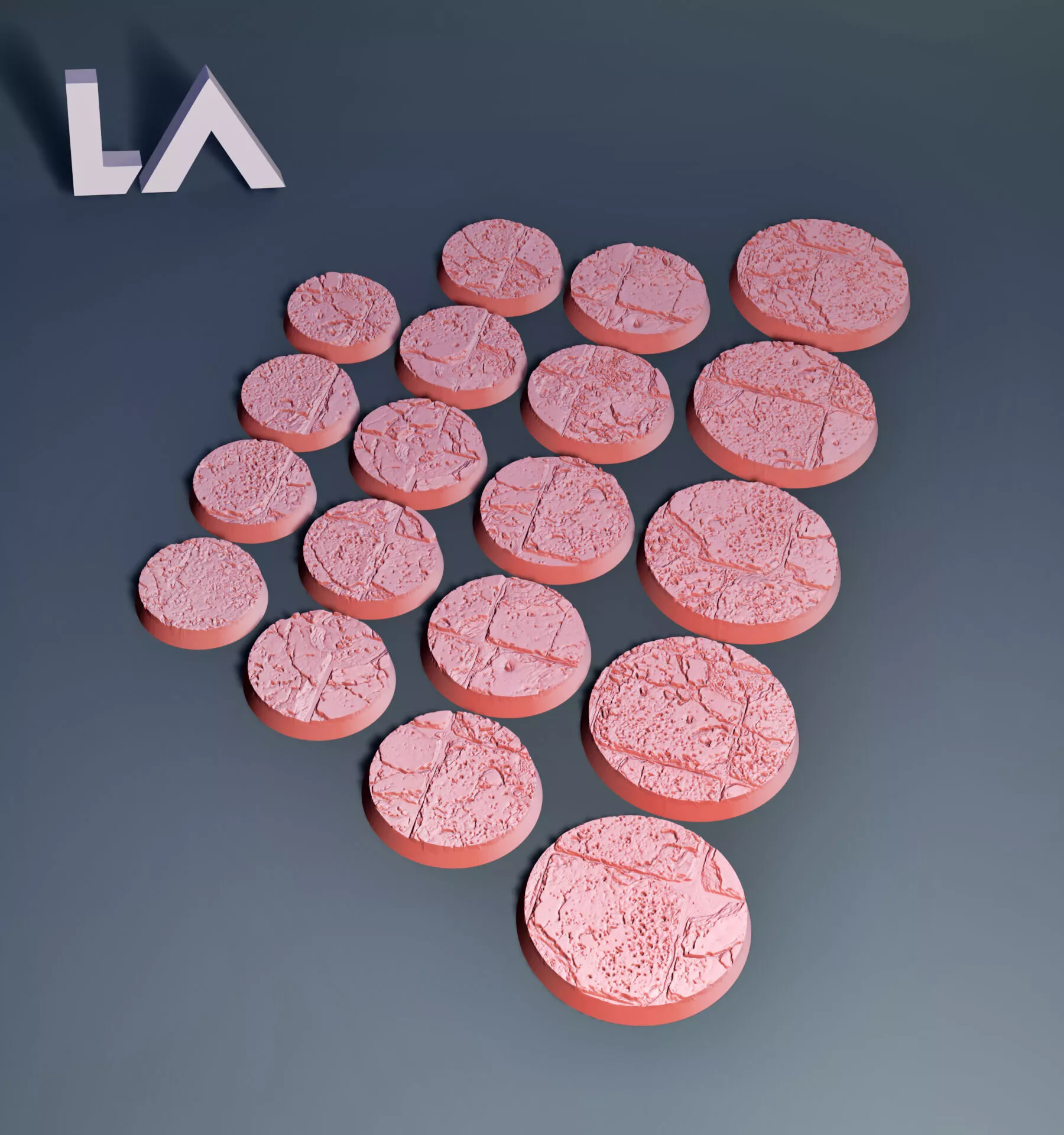 HD Base Set 29 - Large Damaged Tiles 3D print model