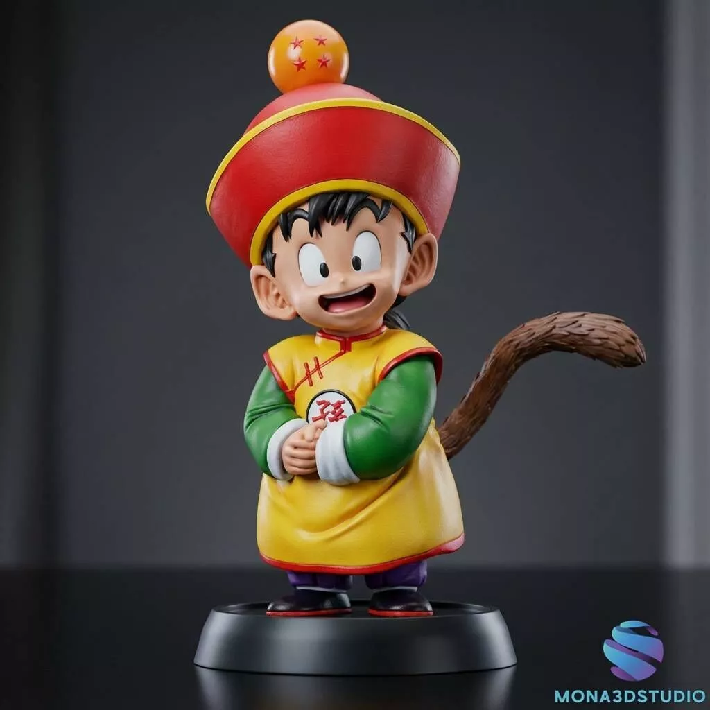 Kid Gohan with Dragon Ball Hat - 3D Model STL - Pre-supported 3D print model