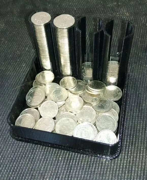Ukrainian Coin Holder Organizer for 1 2 5 10 UAH Coins 3D Model 3D print model