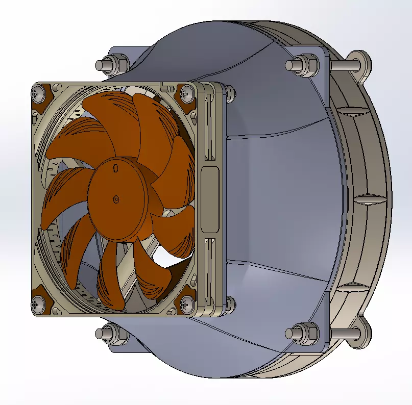 Computer adapter for fans 92x92 - 140x140 3D print model