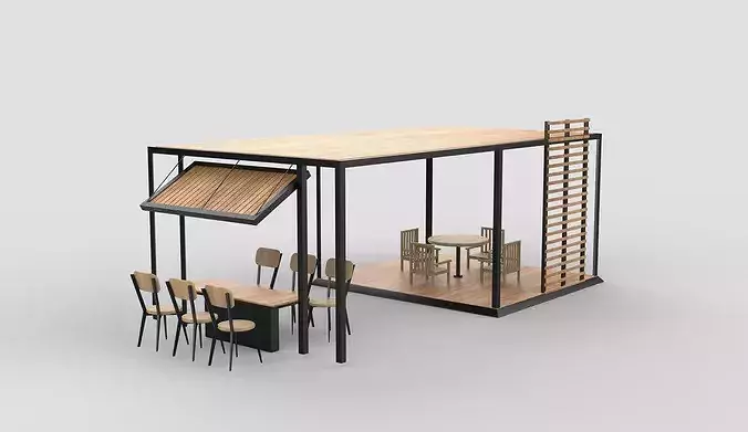 Outdoor dining area 3D model