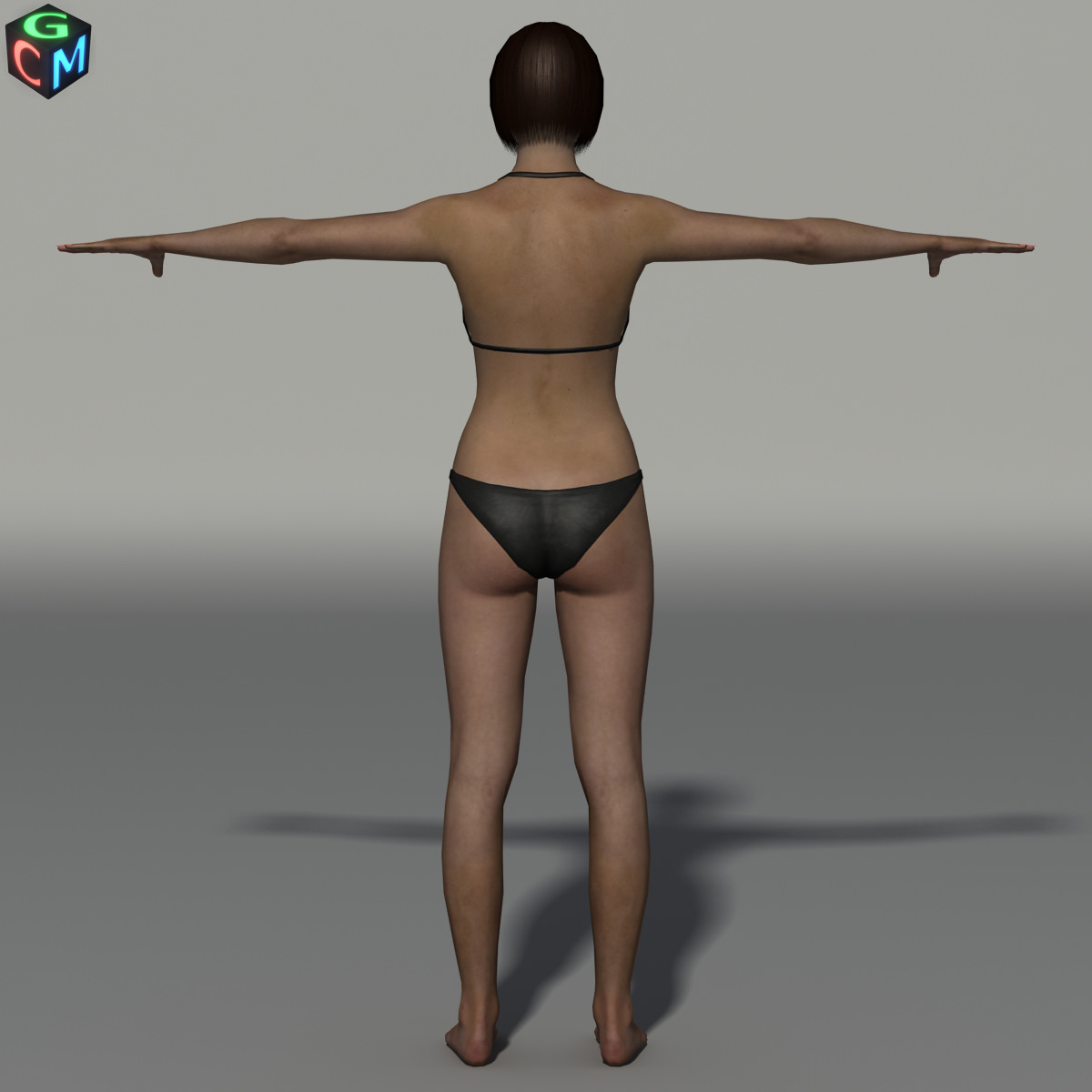 Debora Low-poly woman in bikini Low-poly 3D model_5
