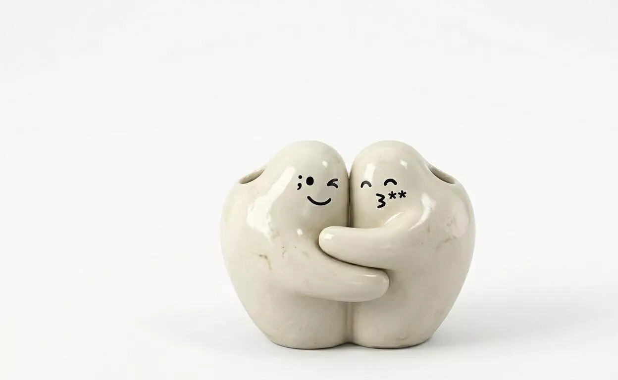 Cute pair brush holder 3D print model
