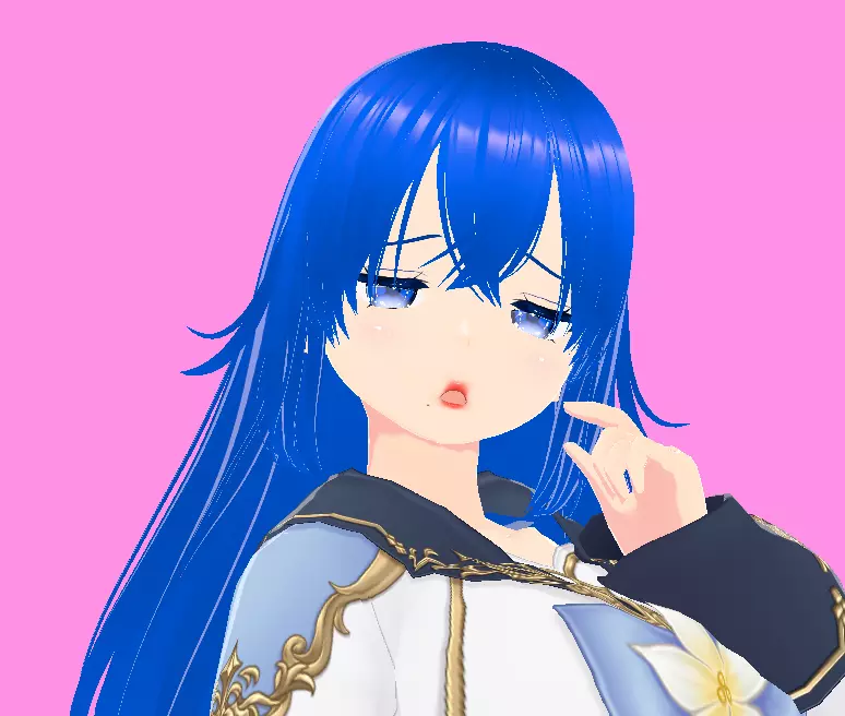 Stylized Anime Female Character 3D Model Low-poly 3D model