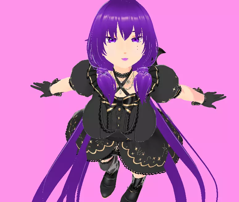 Stylized Anime Female Character 3D Model Low-poly 3D model