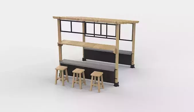 Outdoor Bar  3D model 3