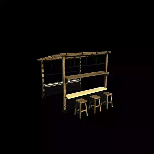 Outdoor Bar  3D model 6