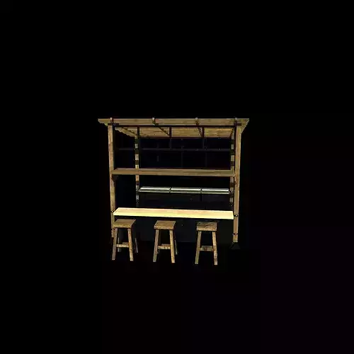 Outdoor Bar  3D model 7