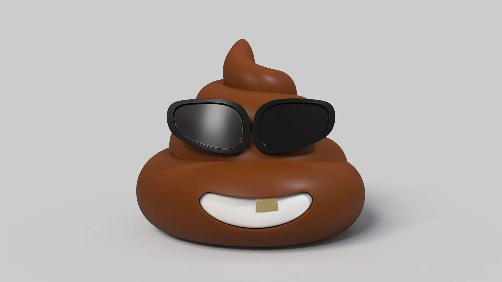 Poop Emoji in glasses 3D model
