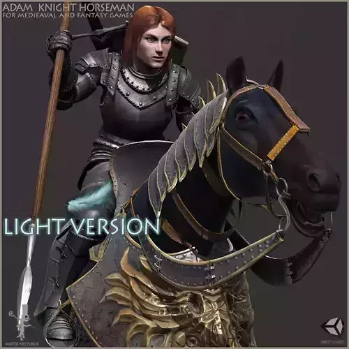 Adam Knight Horseman  Light Low-poly 3D model