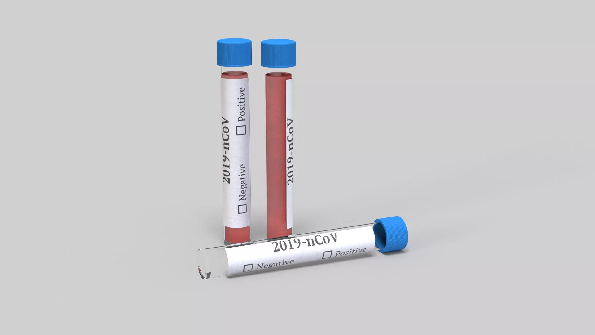COVID test vial 3D model