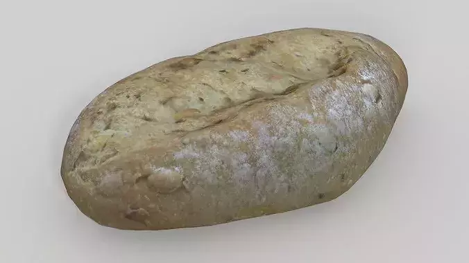 Bread Roll 01  3D model 2