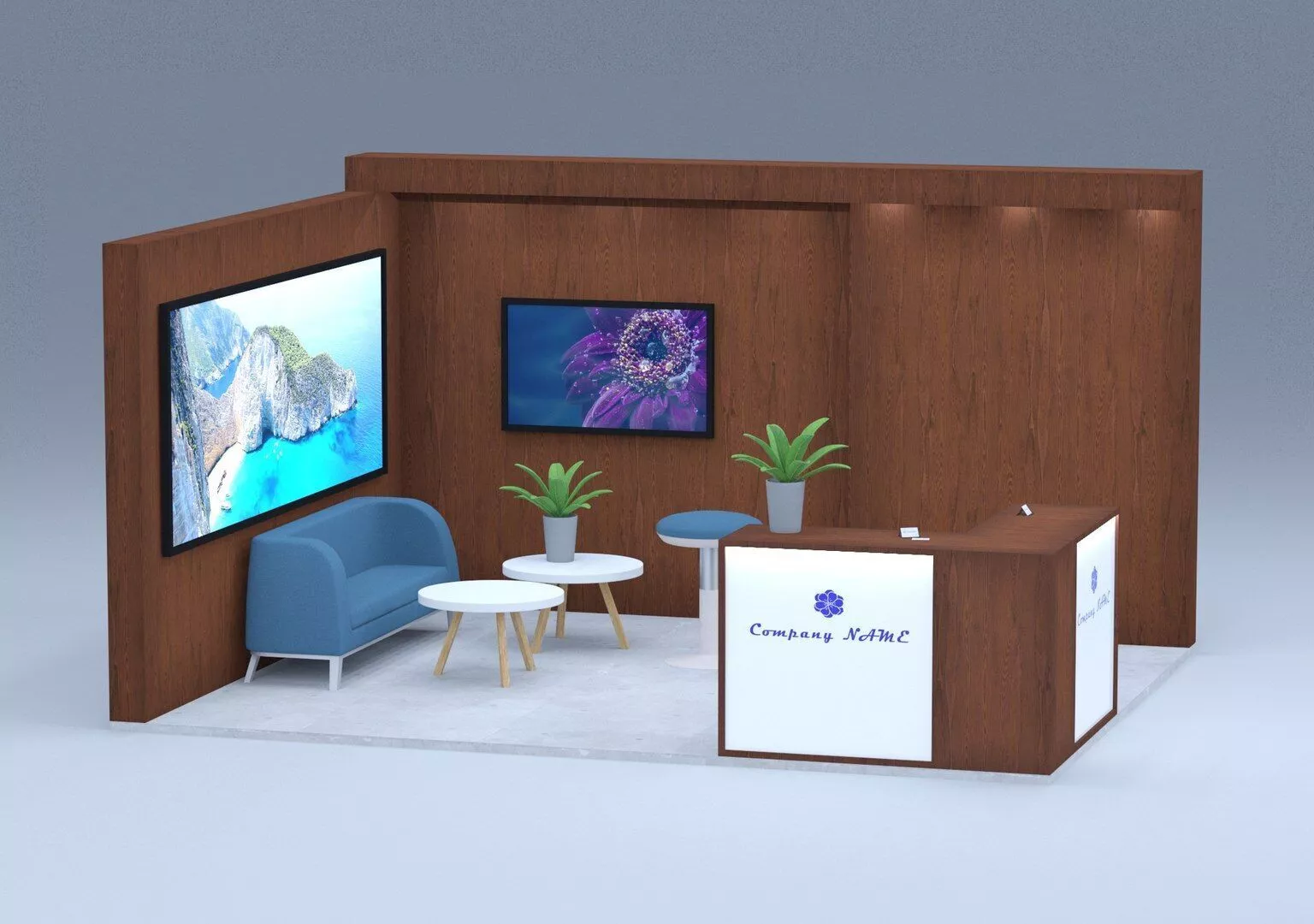 Exhibition stand 5x4 3D model