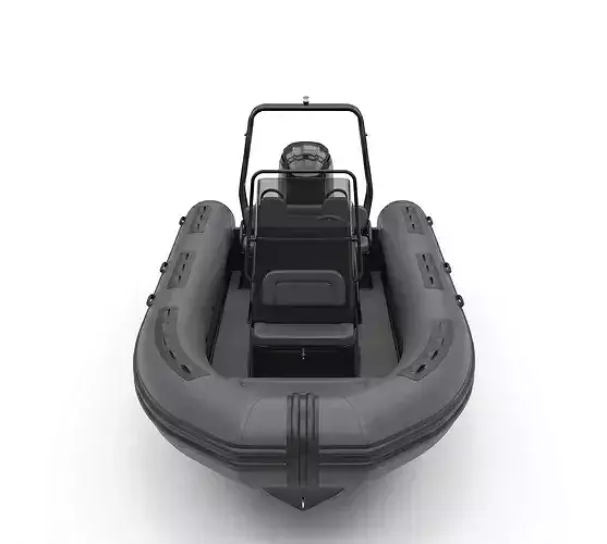 3D Tender Patrol 650 Inflatable Boat Low-poly 3D model 5