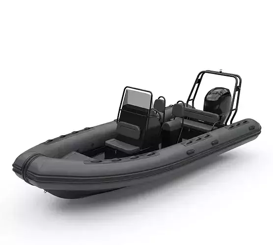 3D Tender Patrol 650 Inflatable Boat Low-poly 3D model