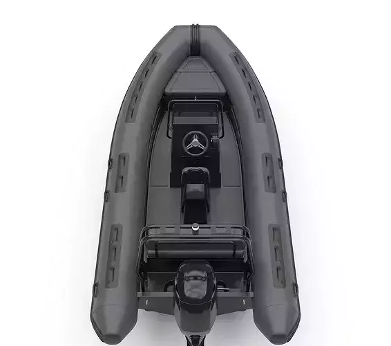 3D Tender Patrol 650 Inflatable Boat Low-poly 3D model 7