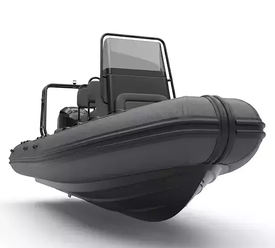3D Tender Patrol 650 Inflatable Boat Low-poly 3D model 3