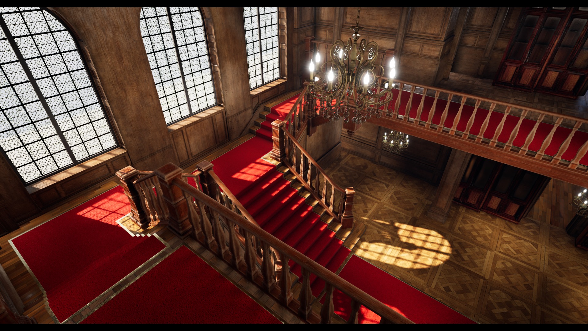 Ballroom Low-poly 3D model_8