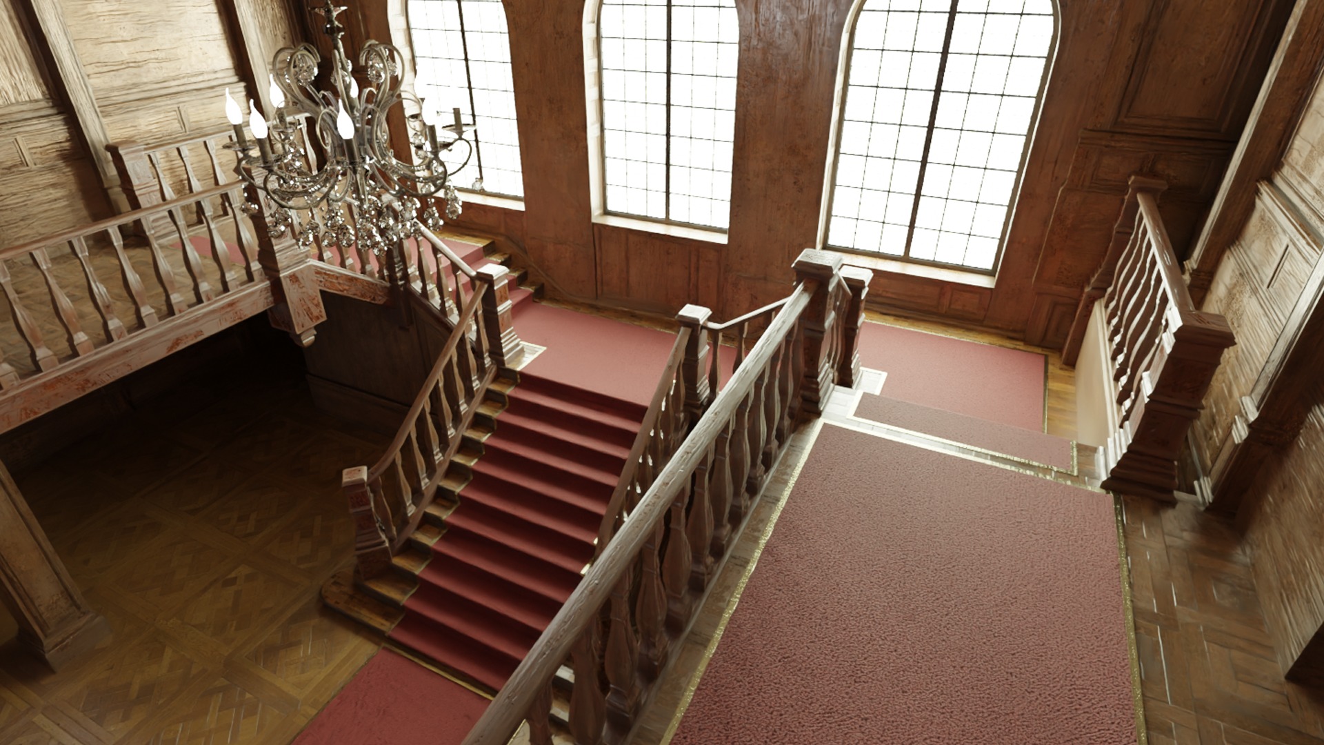 Ballroom Low-poly 3D model_2