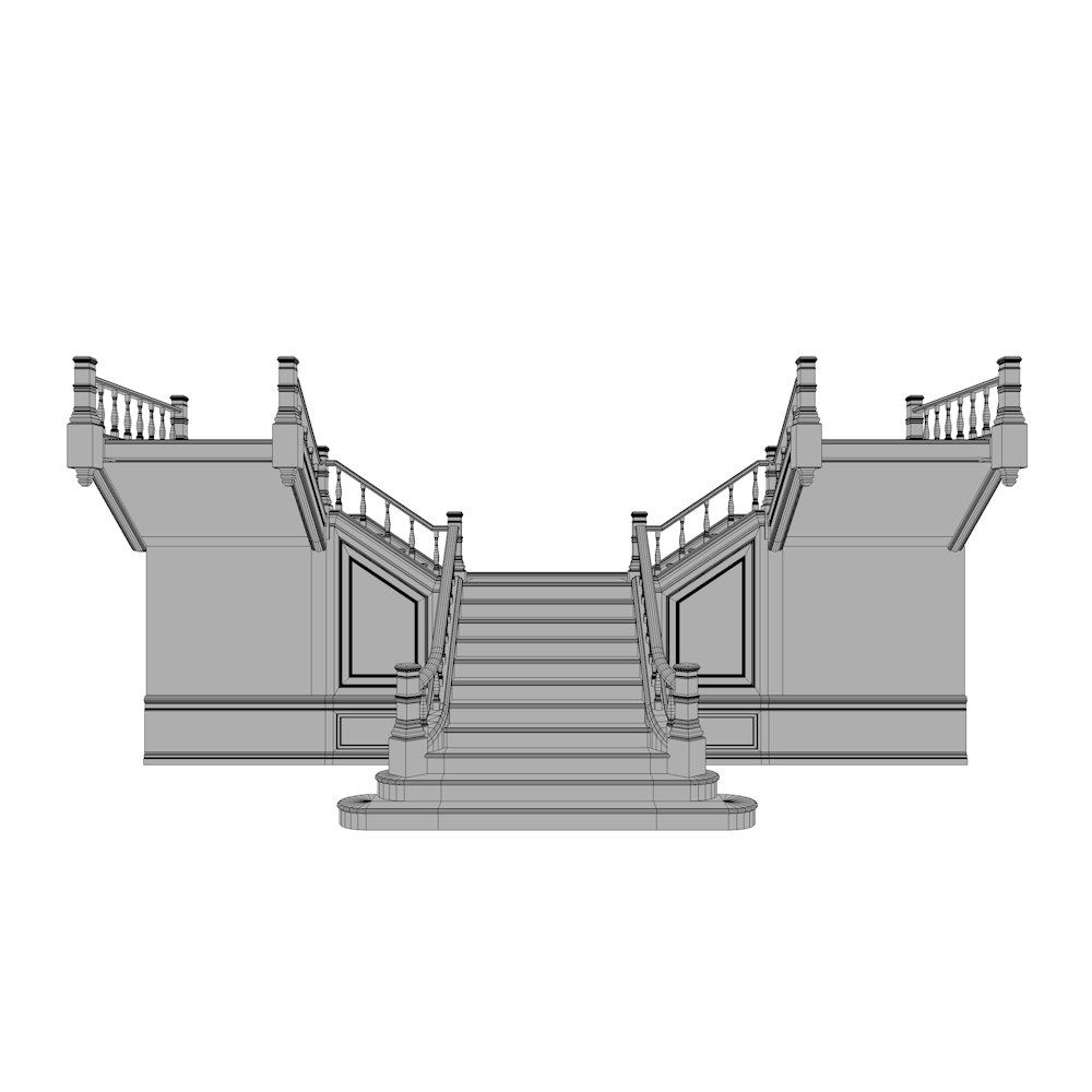 Ballroom Low-poly 3D model_22