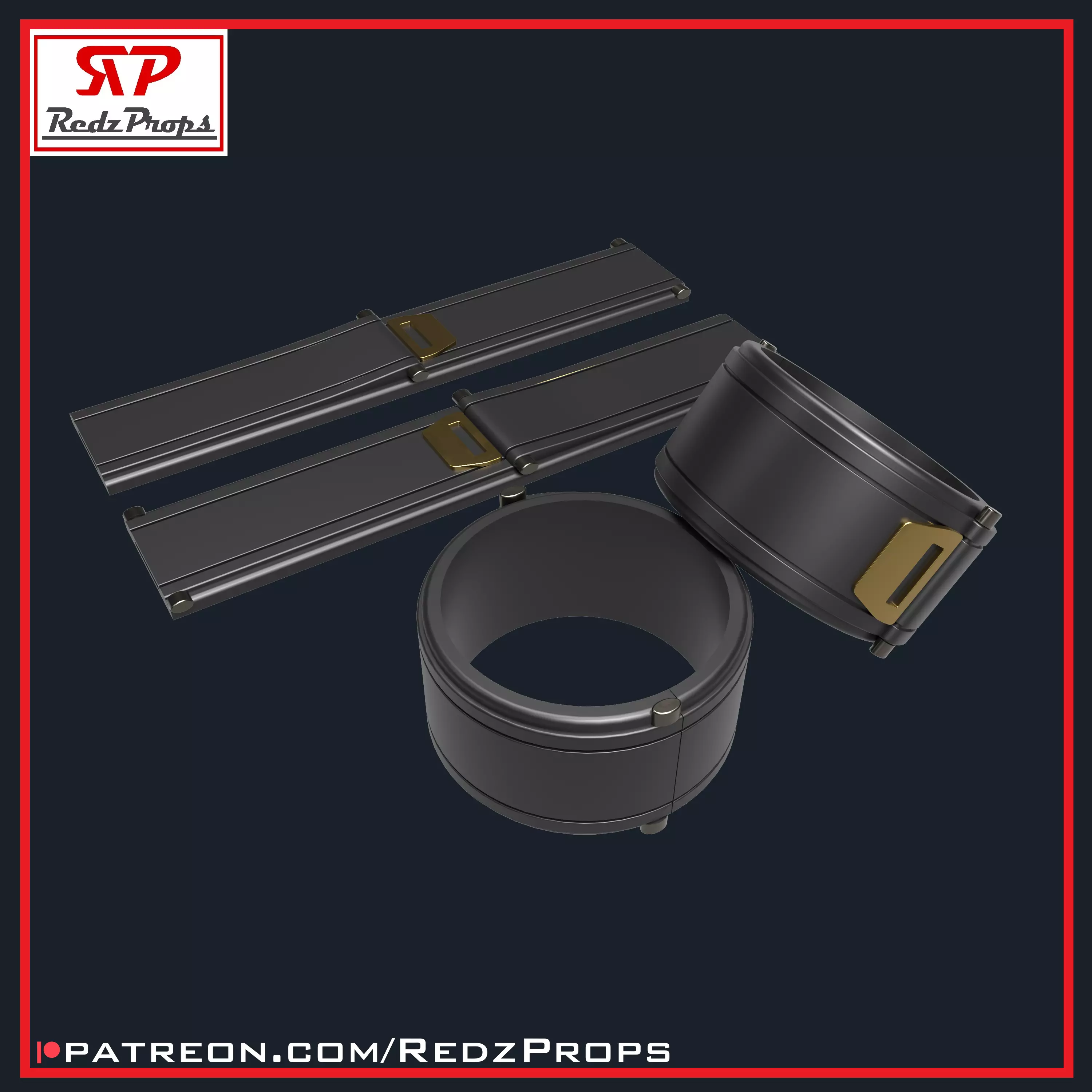 Deadpool 3 Wrist Straps Cosplay Prop 3D print model
