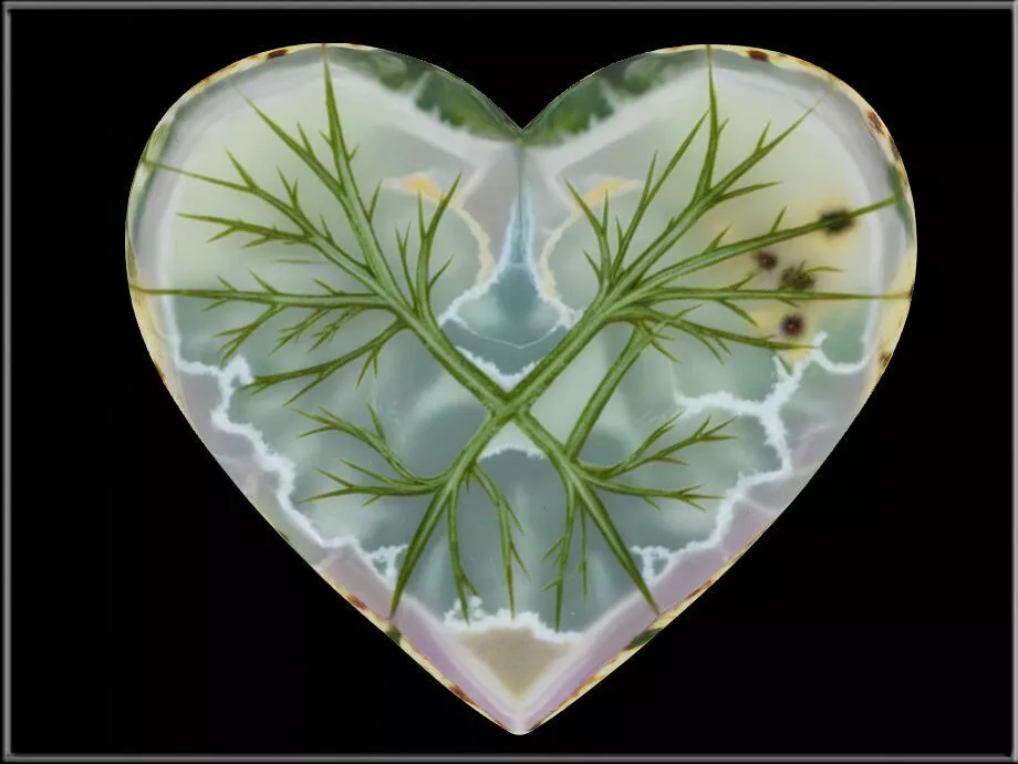 Heart Moss Agate Low-poly 3D model