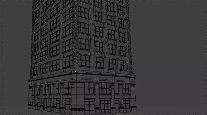 Modern High Rise Residential Building 3D Model Low-poly 3D model 4