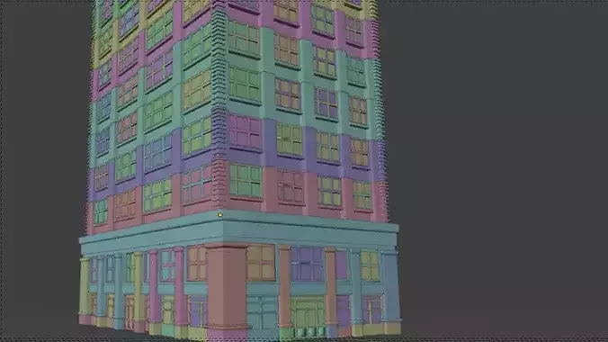 Modern High Rise Residential Building 3D Model Low-poly 3D model 3