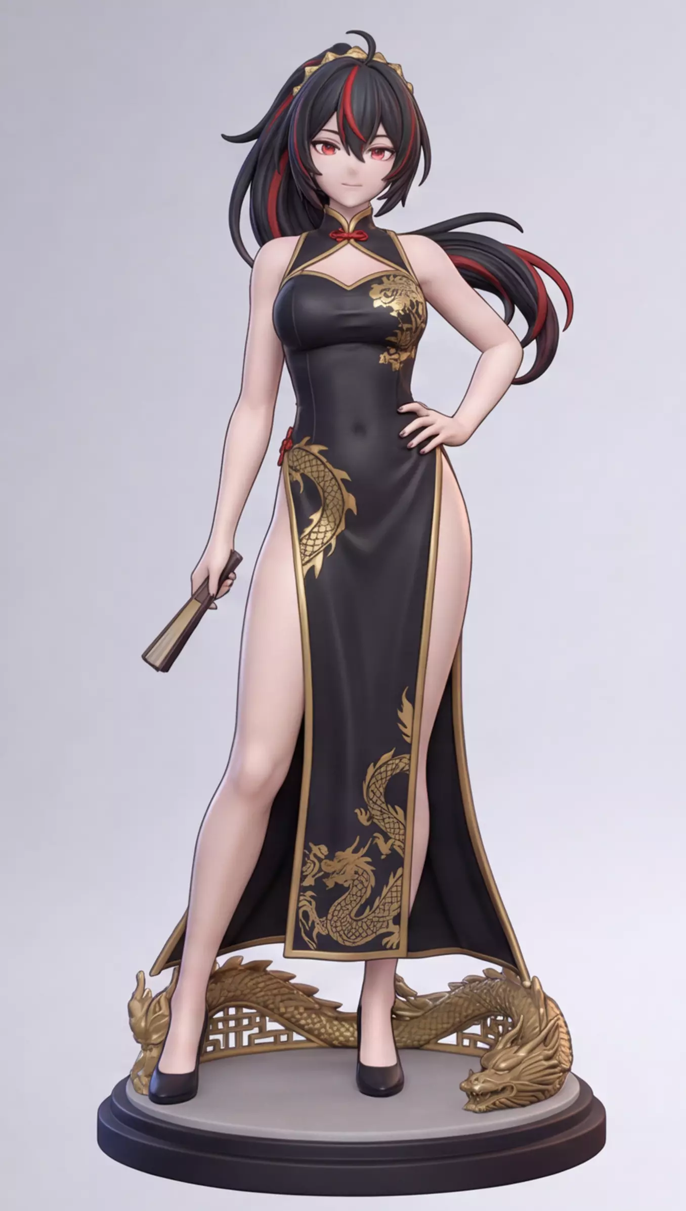 Cute Dragon Anime Girl Figure 3D print model
