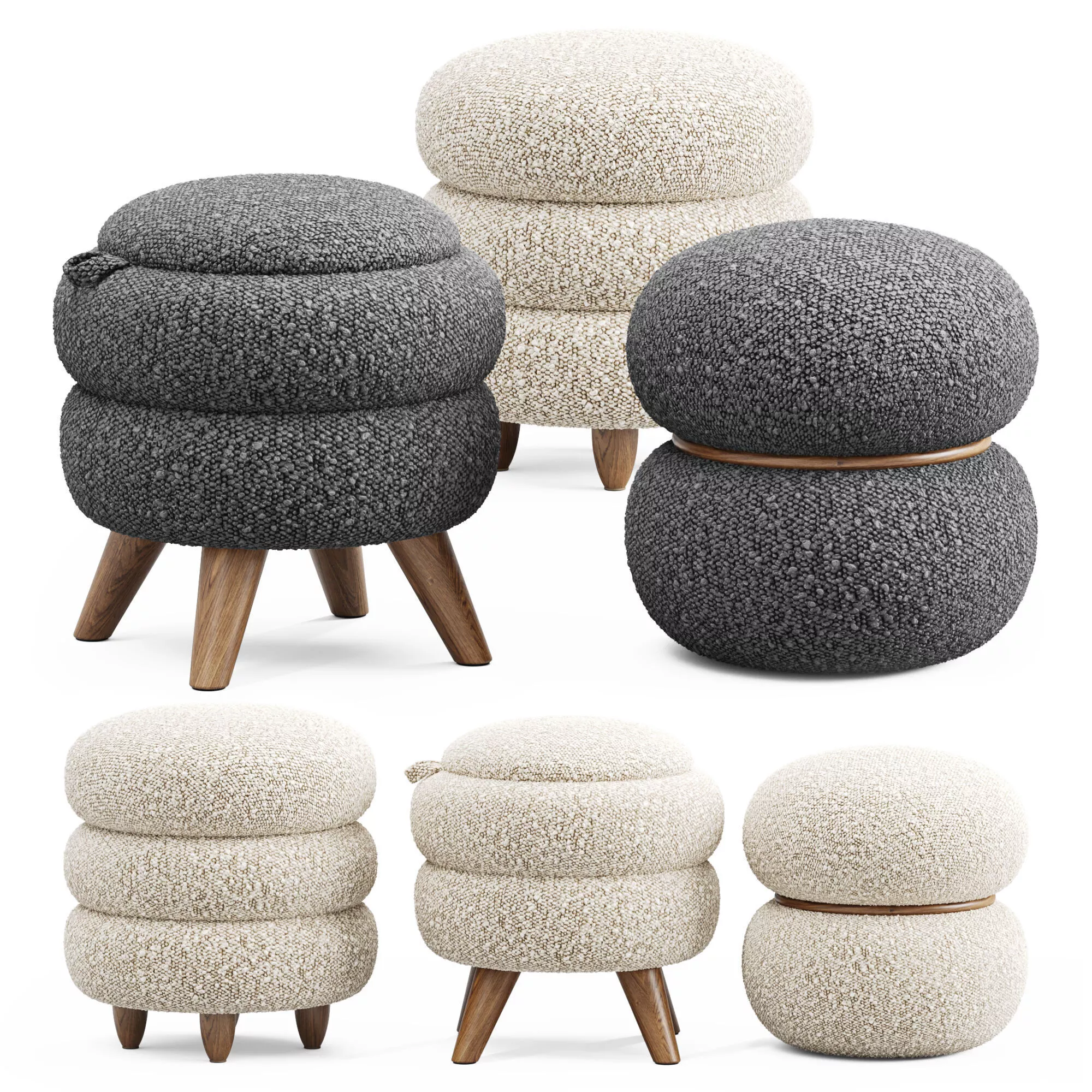 1510 Pouf Drawer Vinnie Polly By Hoff 3D model