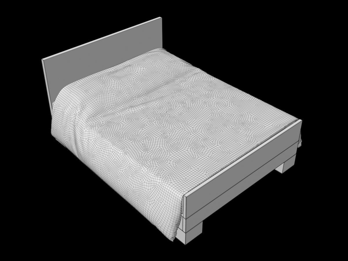 Single and Double Bed 3D model_18