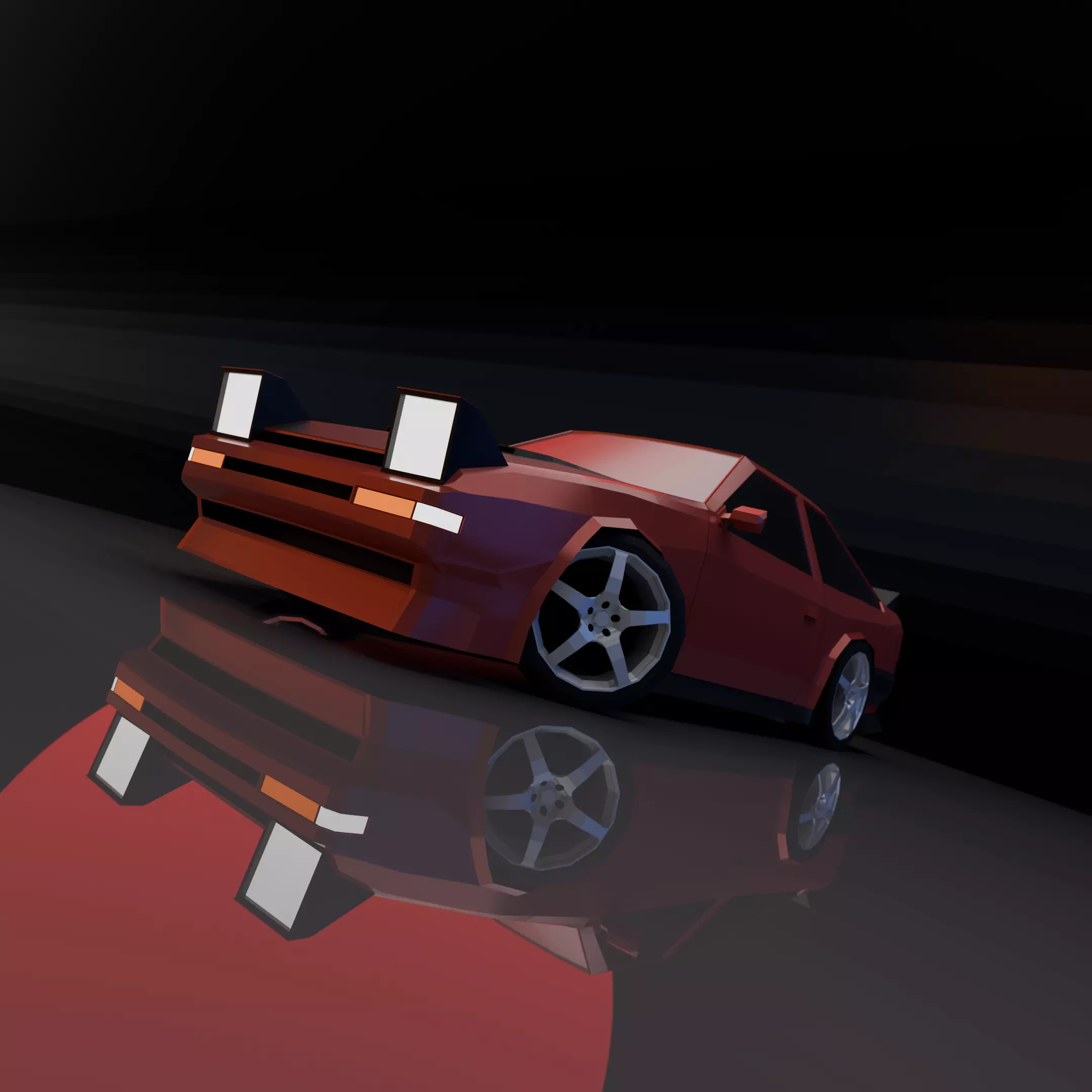 Toyota AE86 - LowPoly Model Low-poly 3D model