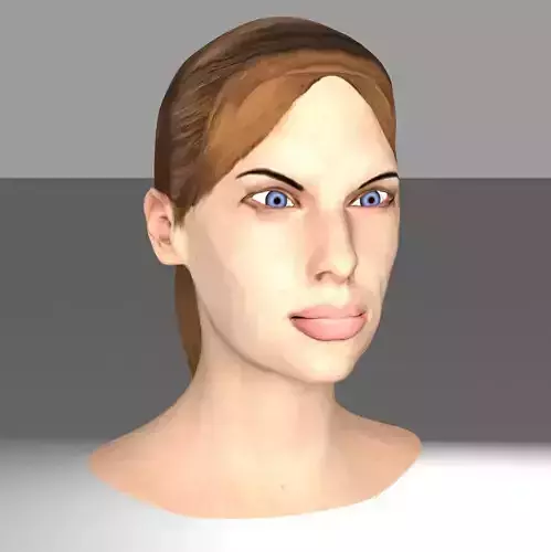 Textured Printable Female Head 3D print model