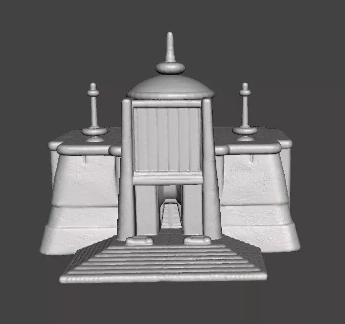 6MM SCALE MOS ESPA CITY HALL MINIATURE MODEL FOR SCIFI GAMES 3D print model