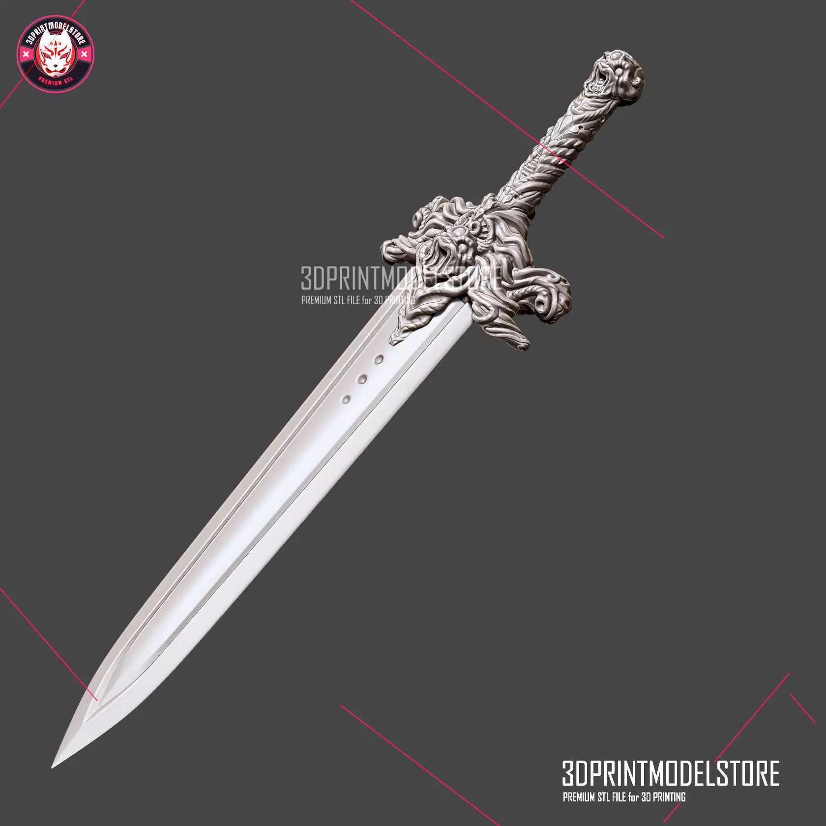 Devil Sword Dark Weapon STL Costume Cosplay 3D print model_0
