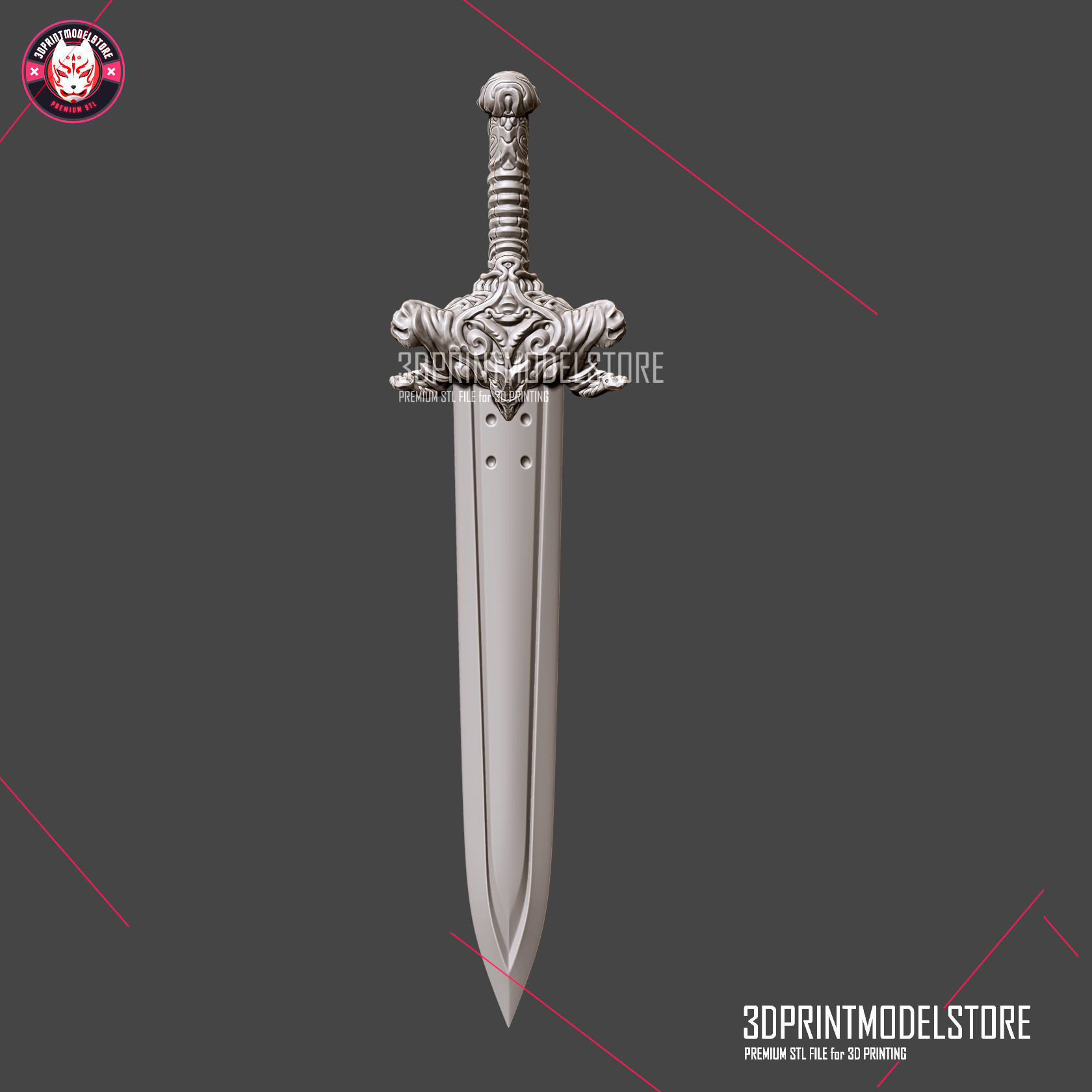 Devil Sword Dark Weapon STL Costume Cosplay 3D print model_2