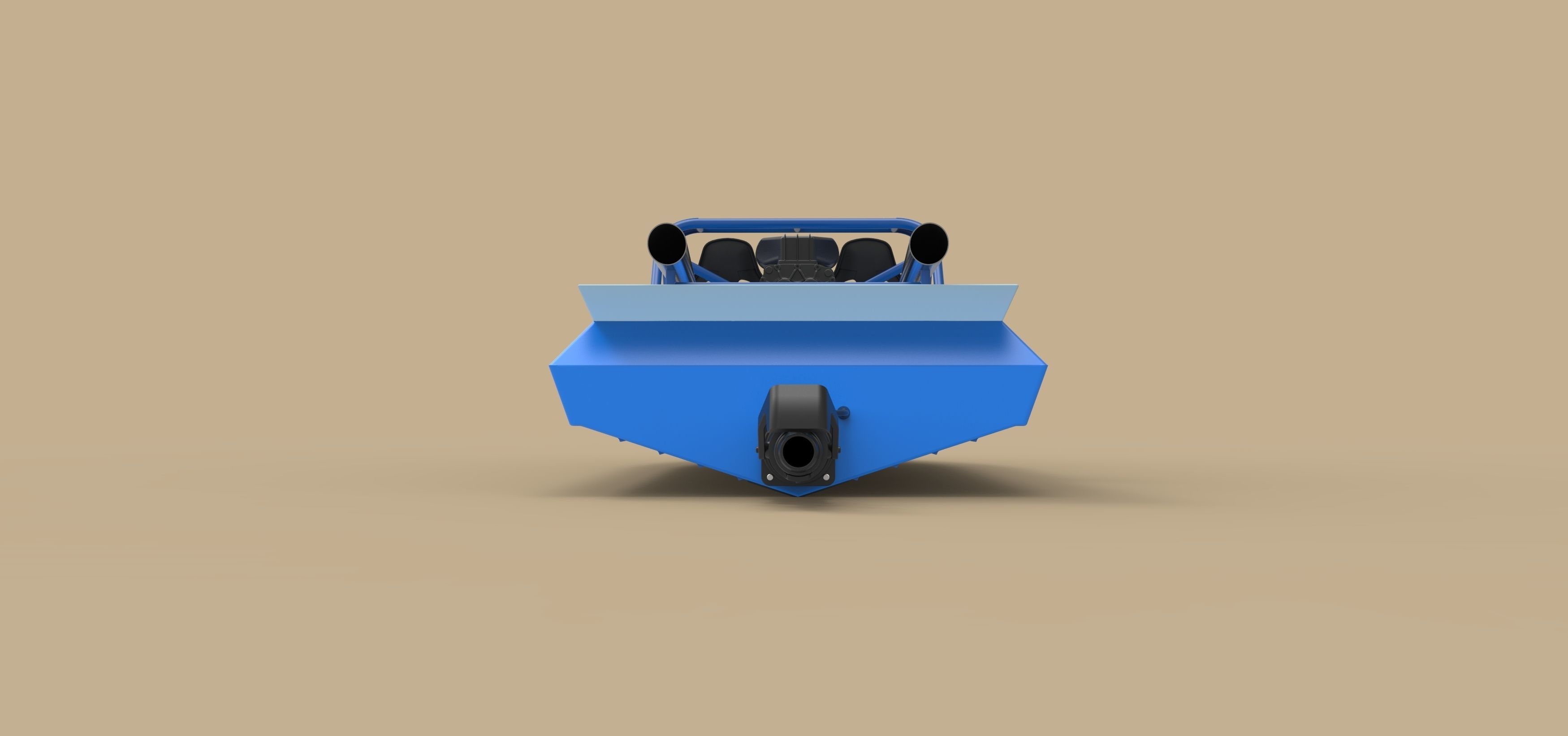 Jet sprint boat 3D model_10