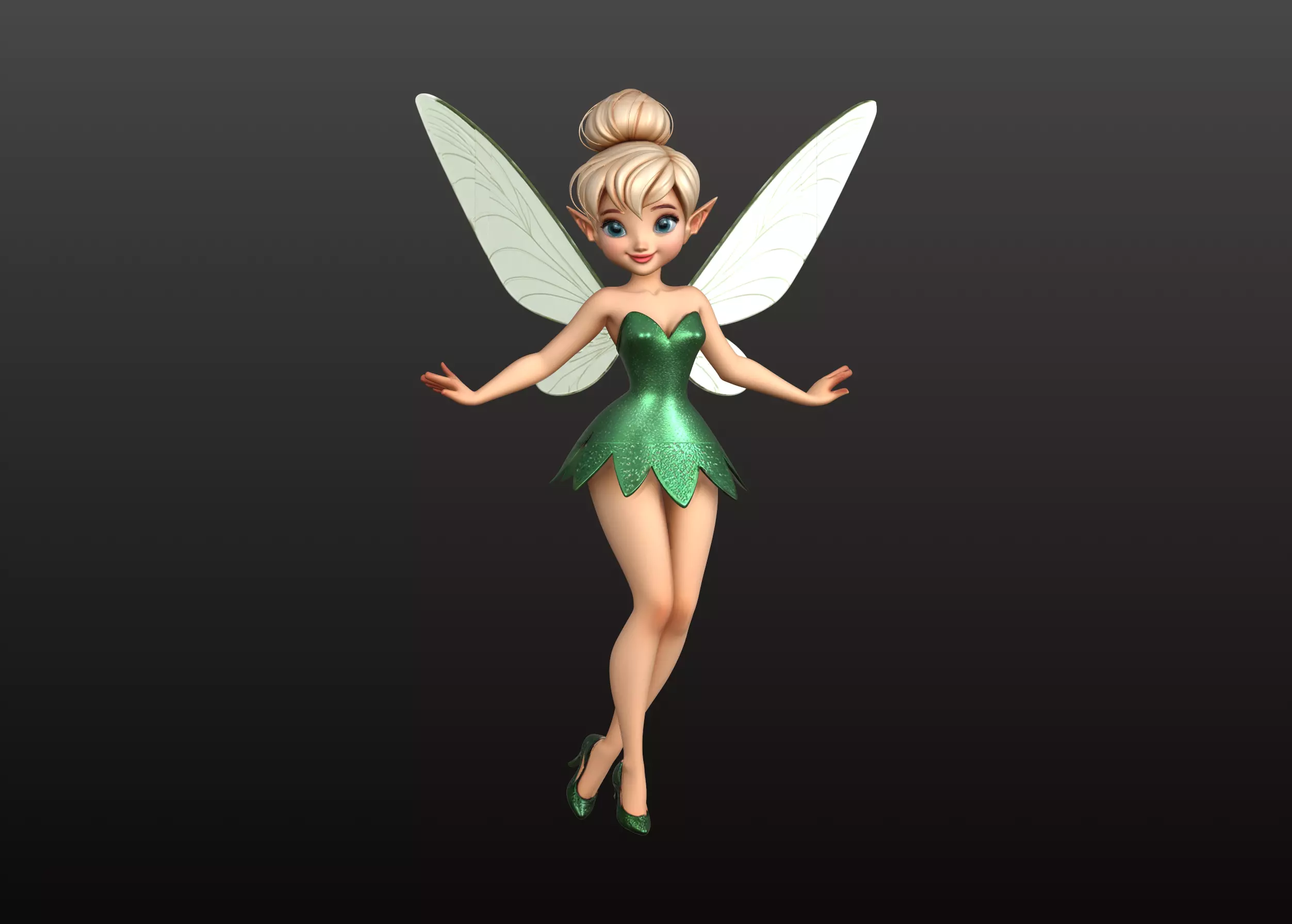 Fairy Forest Nymph Figurine Winged Enchanted 3D print model